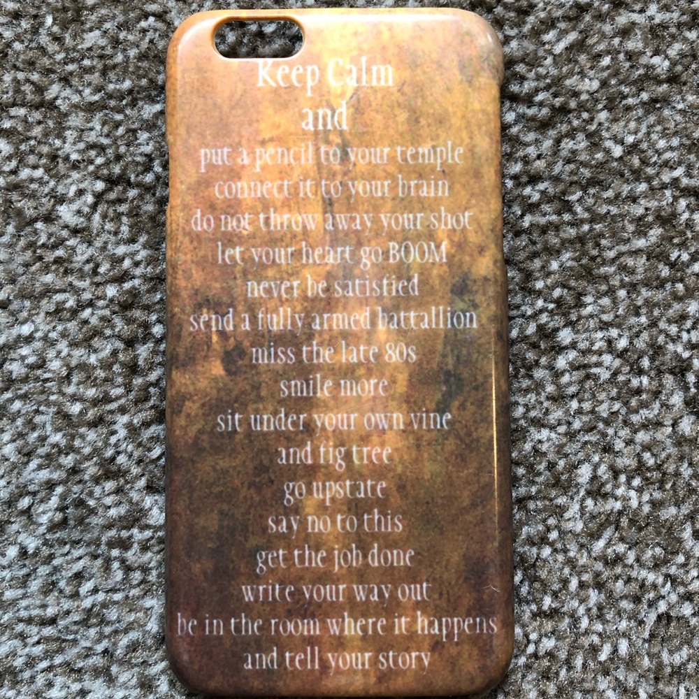 Hamilton themed camera phone case.